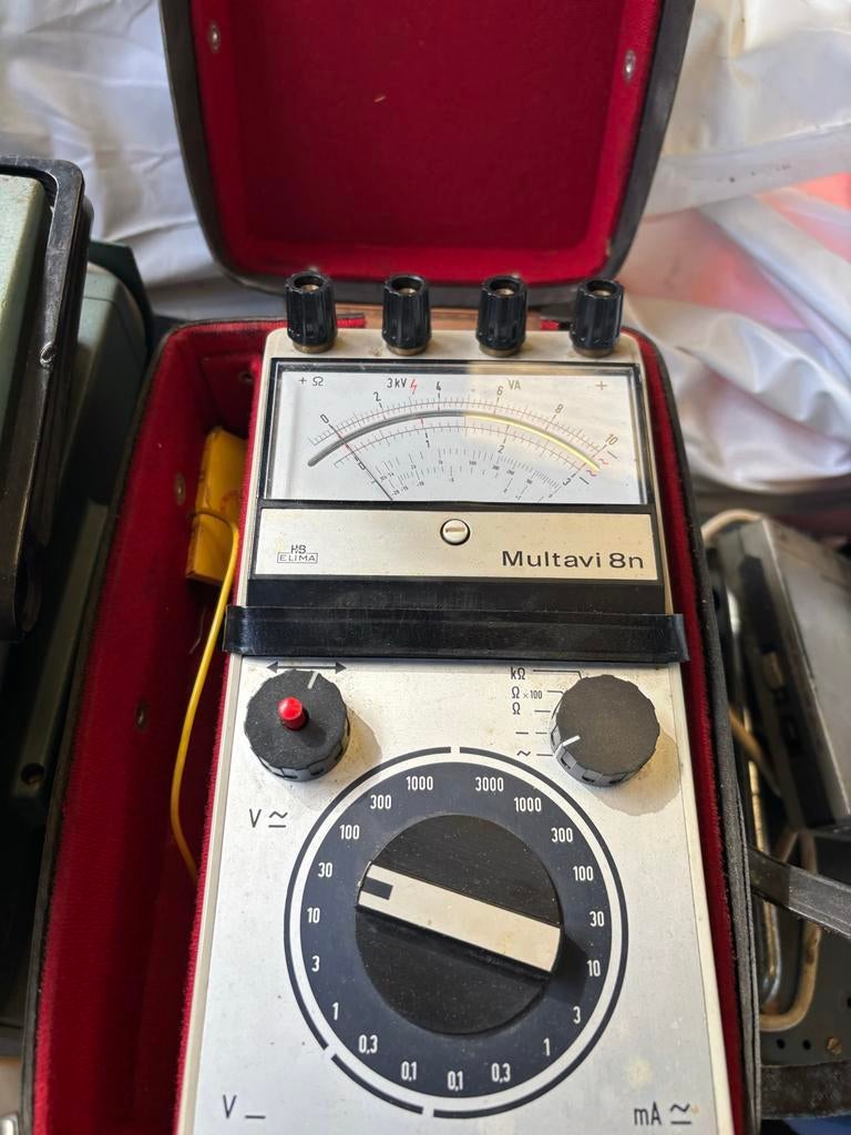 Vintage Multimeter Multavi 8n in originele koffer, Ophalen of Verzenden
