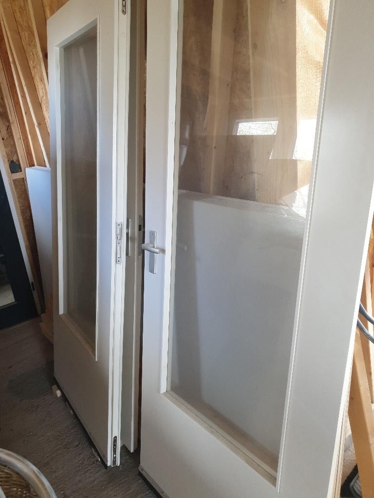 dubbele binnendeuren incl houten kozijn svedex, Ophalen, 80 tot 100 cm, Binnendeur, Zo goed als nieuw