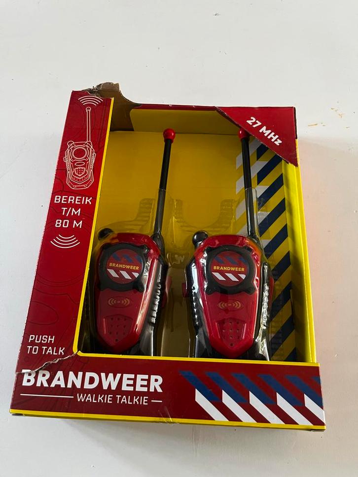 Brandweer Walkie Talkie Set - Bereik tot 80M, Telecommunicatie, Portofoons en Walkie-talkies, Nieuw, Portofoon of Walkie-talkie