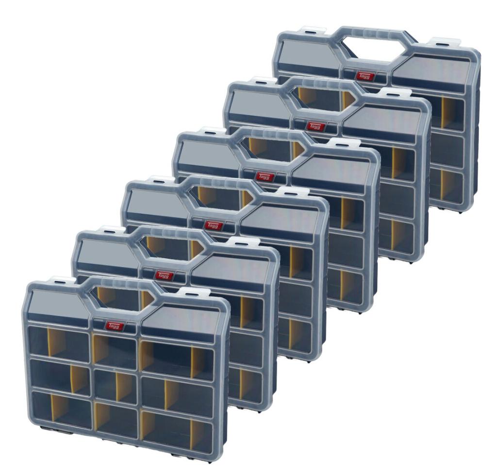 Tayg 45-26 6 x Assortimentsdoos L312 x B238 x H51 mm - Blauw, Niet ingevuld, Niet ingevuld, Niet ingevuld