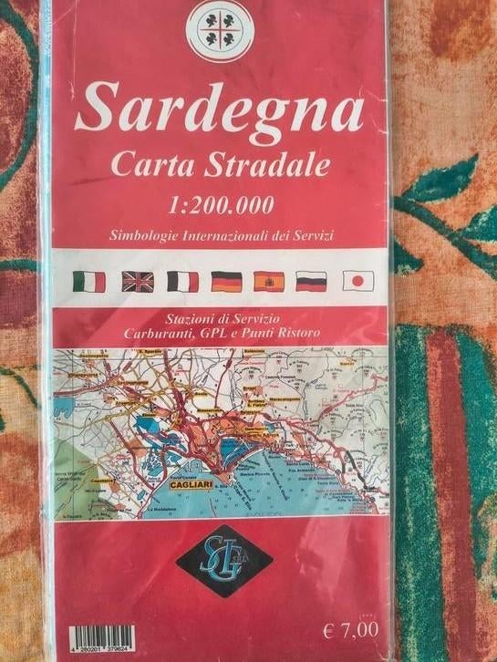 Landkaart Sardinie, Boeken, Atlassen en Landkaarten, Sgl, 2000 tot heden, Italië, Ophalen of Verzenden