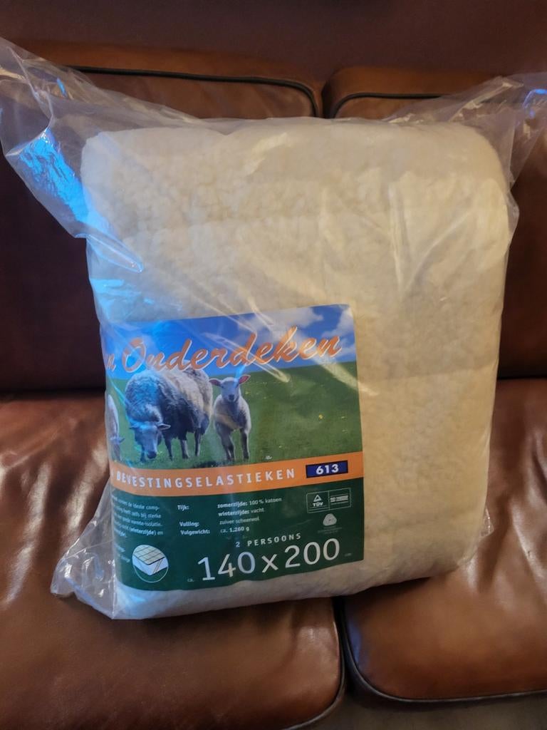 Nieuwe wollen onderdeken 140x200 cm, nog in verpakking, Ophalen of Verzenden