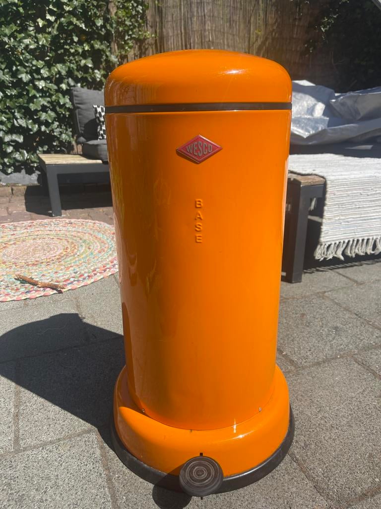 Wesco Base Pedaalemmer Oranje - 30 Liter, Ophalen, Gebruikt, Met pedaal, 30 tot 40 liter