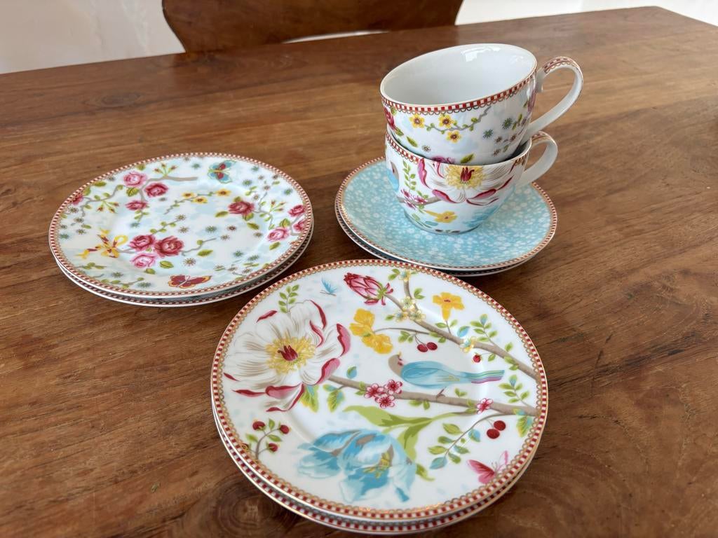 Studio Pip gebaksbordjes 4 stuks, Huis en Inrichting, Ophalen, Zo goed als nieuw, Bord(en), Overige stijlen