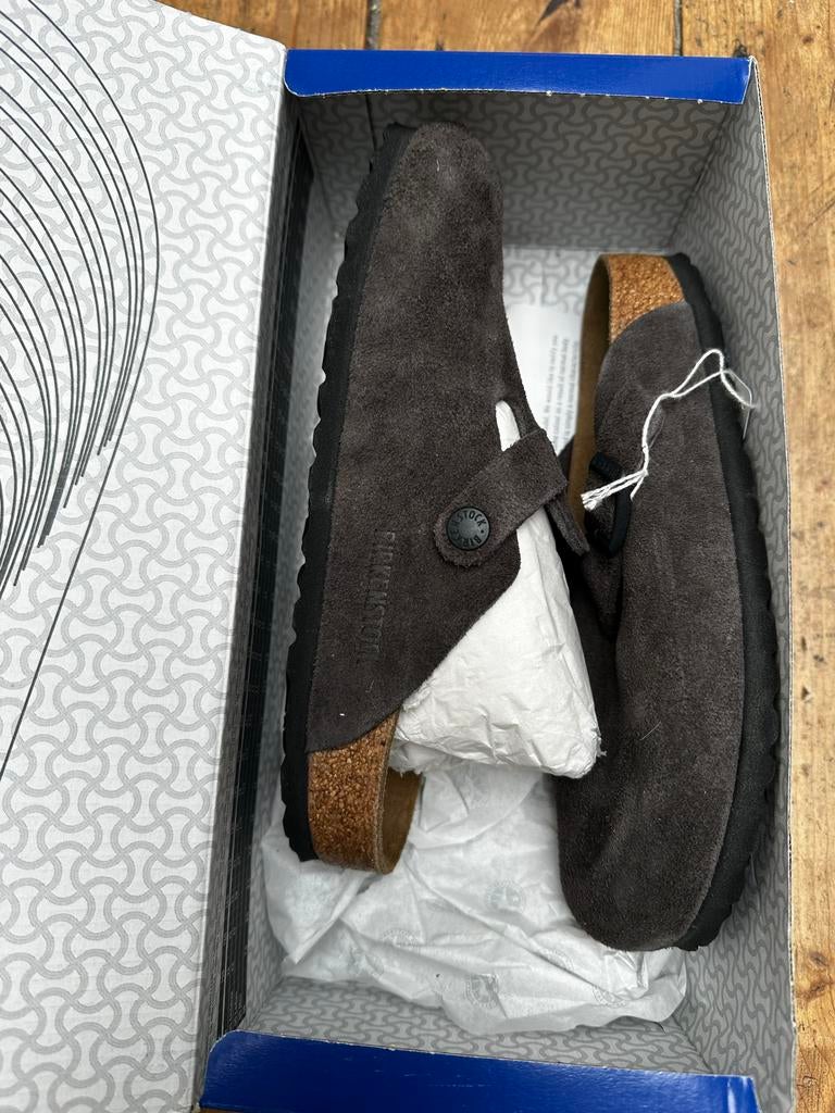 Birkenstock Boston, maat 36, Nieuw, Grijs, Sandalen of Muiltjes, Ophalen of Verzenden