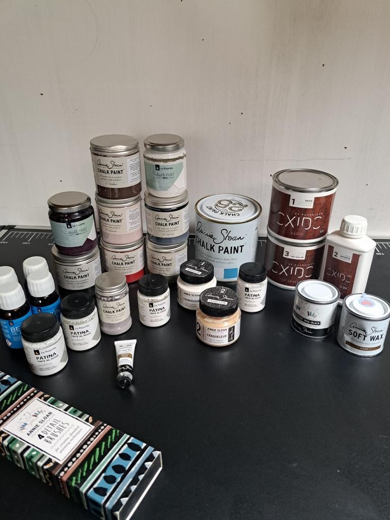 Diverse Annie Sloan verf & nieuwe kwasten - Meeste ongeopend, Overige kleuren, Ophalen of Verzenden, Minder dan 5 liter, Verf