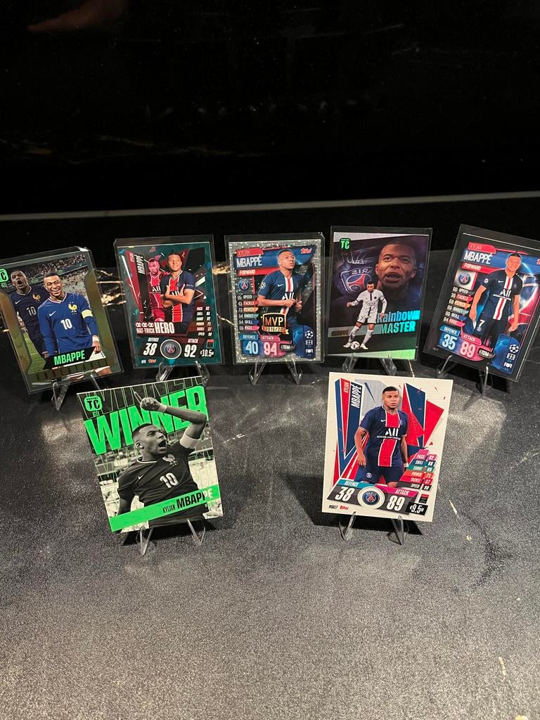 Topps/Panini lot 7 cards Mbappé perfecte staat., Hobby en Vrije tijd, Stickers en Plaatjes, Ophalen of Verzenden, Zo goed als nieuw