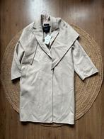 Nieuw met prijskaartje: ecru wollen jas met sjaal van Zara, Ophalen of Verzenden, Nieuw, Maat 42/44 (L), Beige
