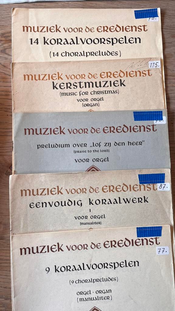 Bladmuziek orgel - muziek voor de eredienst - diverse delen, Muziek en Instrumenten, Bladmuziek, Orgel, Ophalen of Verzenden, Zo goed als nieuw