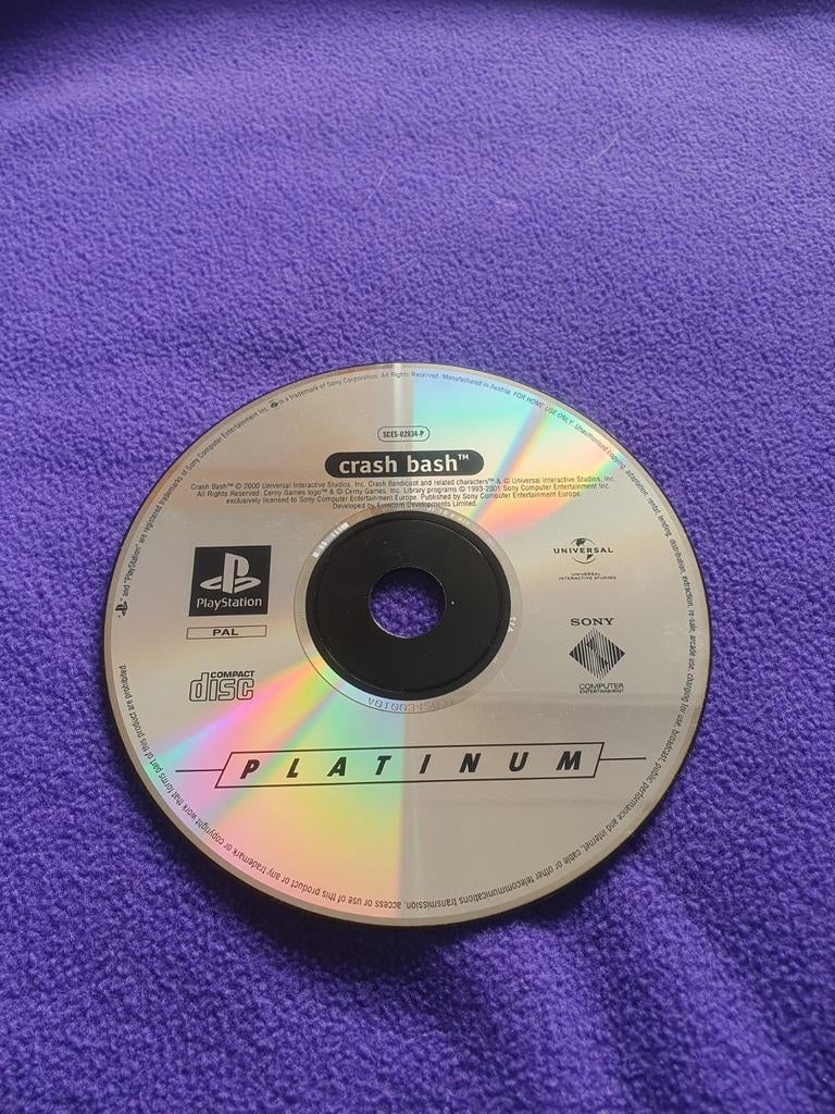 Crash Bash Ps1/PlayStation 1, Spelcomputers en Games, Games | Sony PlayStation 1, Gebruikt, Avontuur en Actie, 3 spelers of meer