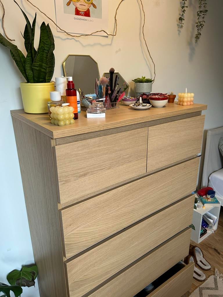 Mooie IKEA MALM ladekast met 6 lades graag 25 april ophalen, Huis en Inrichting, Kasten | Ladekasten, Ophalen, 5 laden of meer