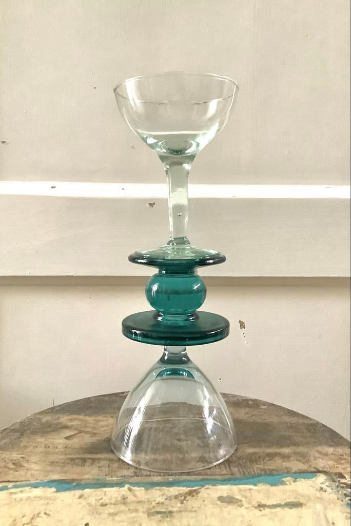 Decoratieve Glazen Kandelaar - WinQ/Chilava Stijl, Overige materialen, Overige kleuren, 25 tot 50 cm, Nieuw