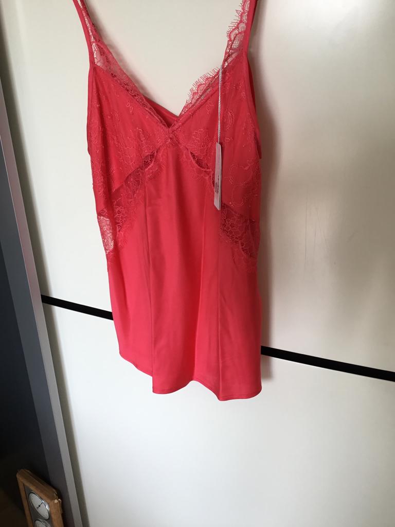 Patrizia Pepe topje met kant, Kleding | Dames, Tops, Nieuw, Maat 38/40 (M), Roze, Zonder mouw, Ophalen of Verzenden