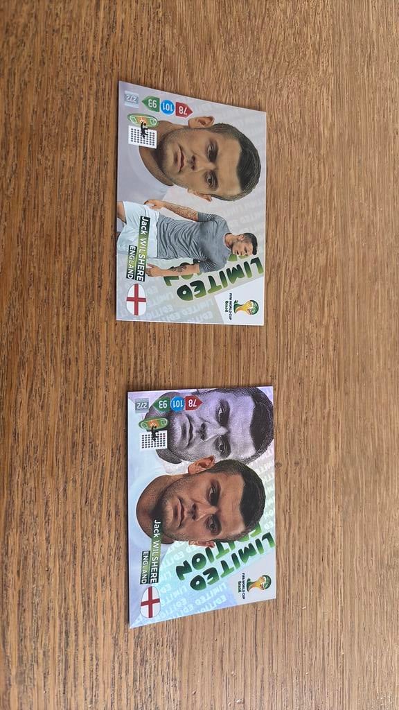Panini Adrenalyn XL World Cup 2014 Jack Wilshere Portrait, Ophalen of Verzenden, Zo goed als nieuw, Meerdere plaatjes