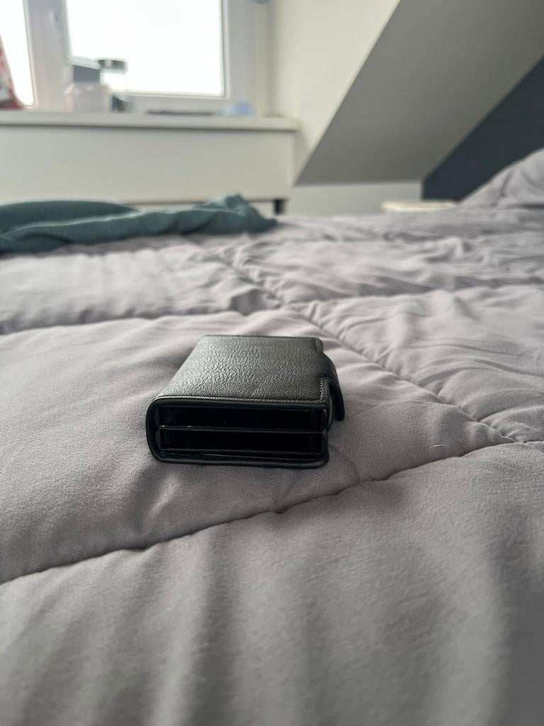 Zwarte Leren Pasjeshouder / Portemonnee, Overige merken, Zwart, Ophalen of Verzenden, Zo goed als nieuw