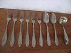 9 stuks antiek Wellner Alpacca kruisband bestek 1910 p stuk, Ophalen of Verzenden