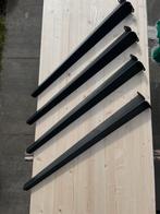 4x Duraline tafelpoot 72cm staal, mat zwart, Ophalen of Verzenden, Zo goed als nieuw, Rond, 50 tot 100 cm