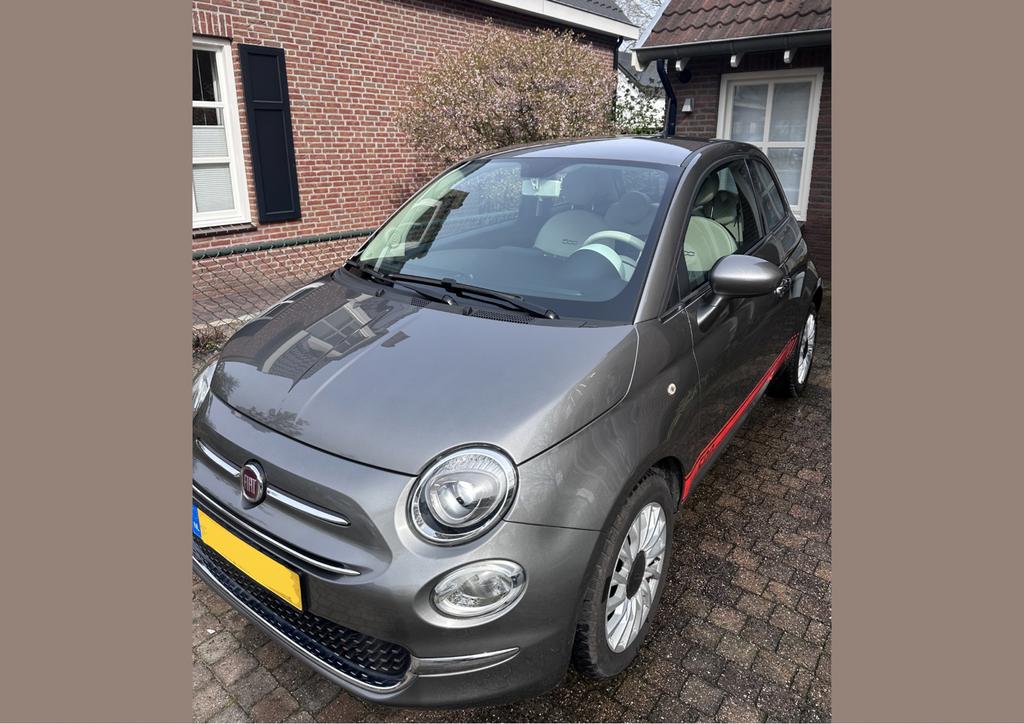 Fiat 500 1.2 Lounge 69pk Start & Stop Dualogic 2019 Grijs, Auto's, Fiat, Particulier, ABS, Airbags, Airconditioning, Apple Carplay