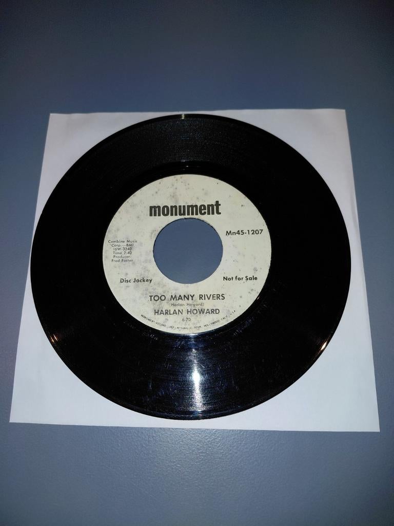 Harlan Howard- to many rivers (promo), Ophalen of Verzenden, Gebruikt, 7 inch, Pop