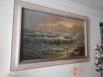 Origineel schilderij – zeegezicht van P. Guerin ca.12080 cm, Antiek en Kunst, Ophalen