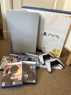 PlayStation 5 Disc Edition (CFI-1216A) + 2 controllers, Spelcomputers en Games, Spelcomputers | Sony PlayStation 5, Ophalen, Zo goed als nieuw