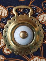 Koper en porselein zeldzaam antiek Engels kleppermannetje., Ophalen of Verzenden