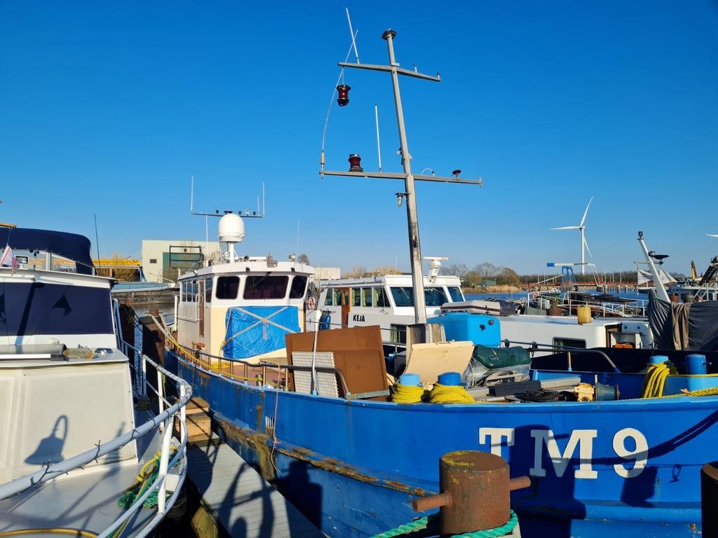 Kotter, Watersport en Boten, Motorboten en Motorjachten, Staal, 12 meter of meer, Diesel, Binnenboordmotor, 50 pk of meer, Ophalen