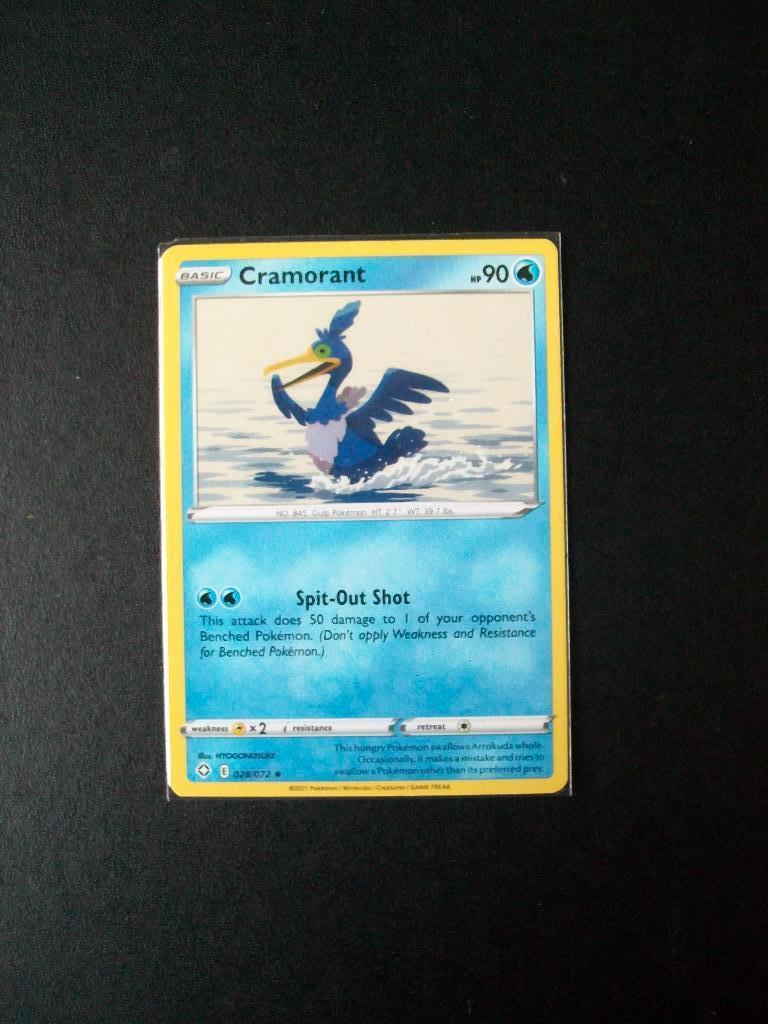 9137: Nieuwe Pokemon Kaart CRAMORANT hp 90 (028/072), Verzenden, Nieuw, Losse kaart