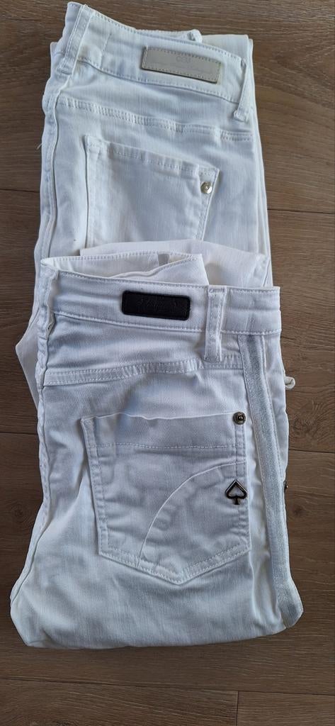 2 witte damesbroeken - COJ Laura 25x32 & Maryley XS, Kleding | Dames, Spijkerbroeken en Jeans, COJ, Wit, Ophalen of Verzenden