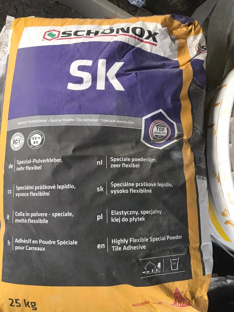 Nieuwe zak Shonox sk tegelijm, Overige materialen, Overige typen, Nieuw, Minder dan 5 m²