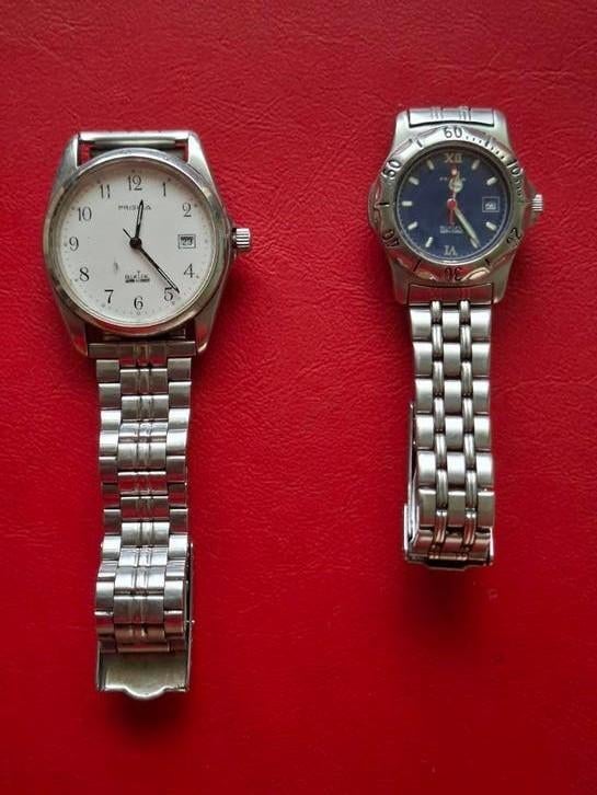 2x horloges/ heren horloge en dames horloge/ Prisma, Ophalen of Verzenden, Staal, Overige merken