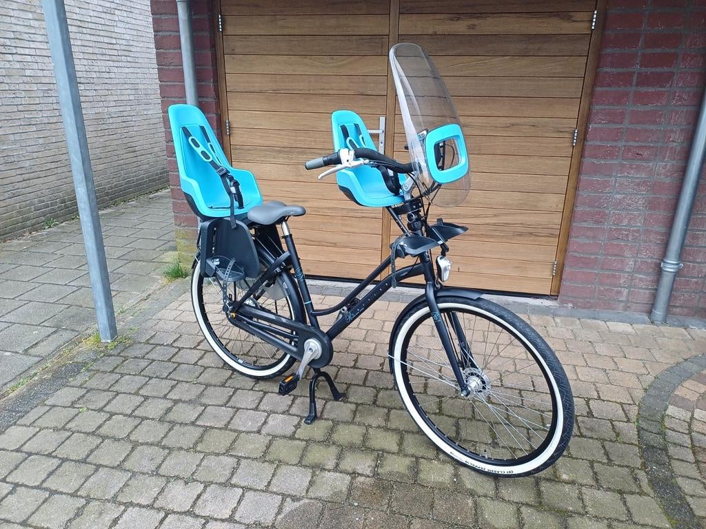 Cortina Roots moederfiets met Bobike zitjes, Fietsen en Brommers, 2 zitjes, Gebruikt, Versnellingen, 50 tot 53 cm