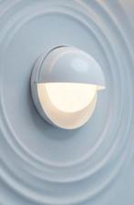 Dijkstra eclipse wandlamp, wit, vintage, space age, gemerkt, Huis en Inrichting, Ophalen, Gebruikt, Metaal, Vintage