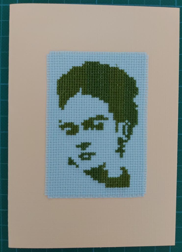 kaart met geborduurde Frida Kahlo (1932), Ophalen of Verzenden, Nieuw, Man of Vrouw