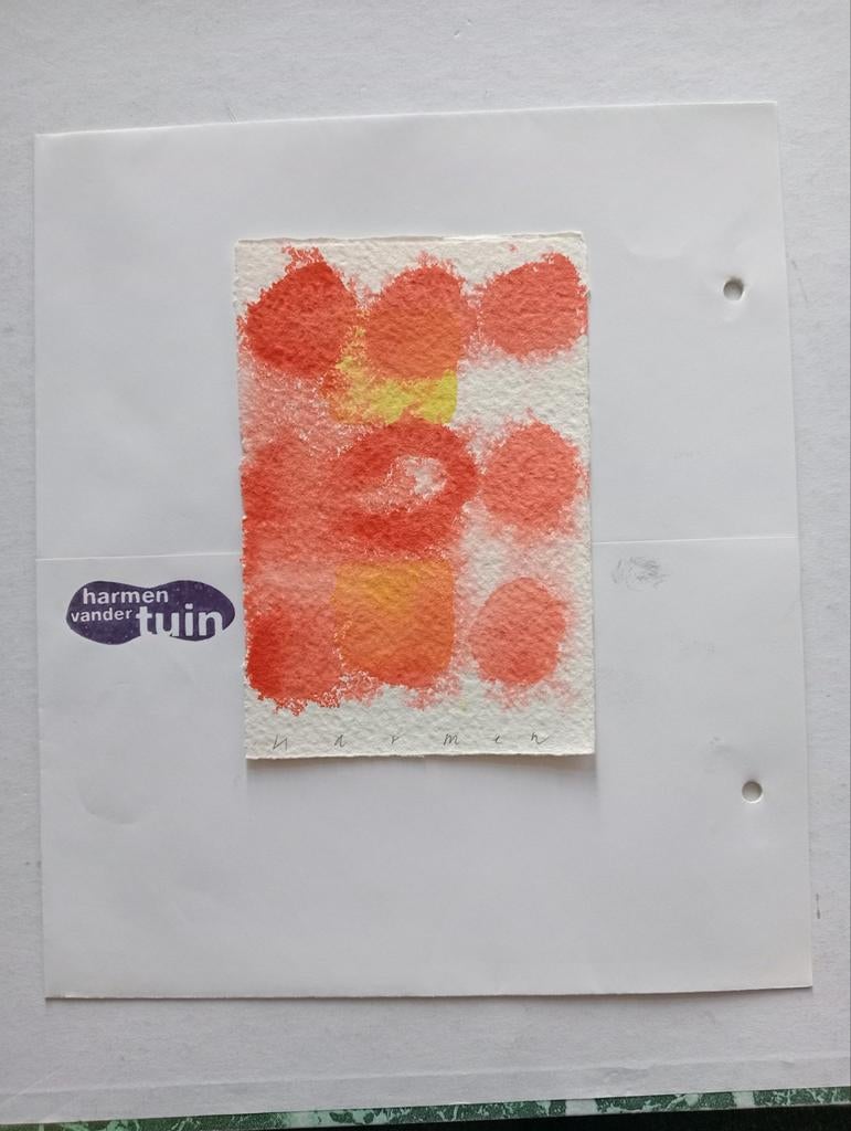 Harmen van der Tuin aquarel abstract 1998, Ophalen of Verzenden