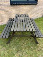 Picknicktafel hardhout, Ophalen, Gebruikt, Rechthoekig, Hout