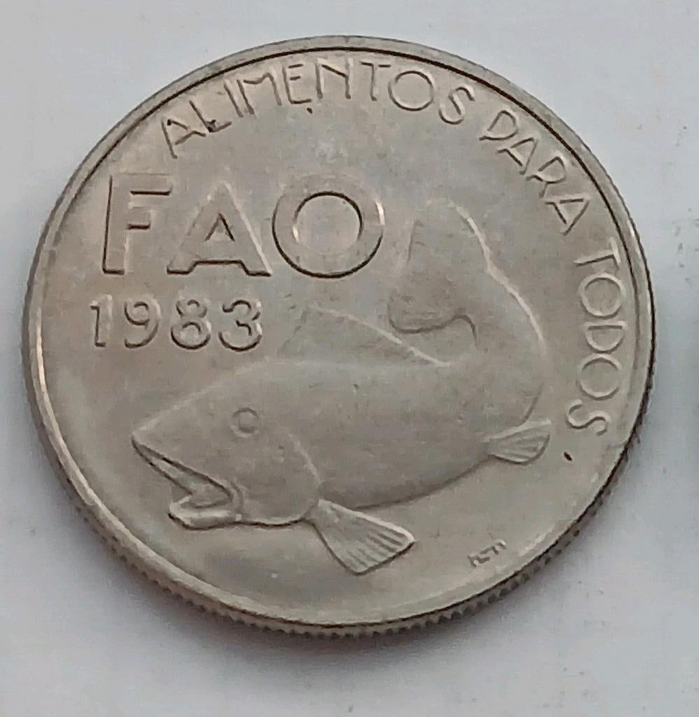 25 Escudos 1983 Portugal Prachtige FAO Commemoratie Munt UNC, Ophalen of Verzenden, Overige landen