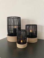 Colmore Windlicht Votive metaal taupe/black S,M of L Nieuw, 25 tot 50 cm, Ophalen of Verzenden, Metaal, Kandelaar