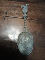 Tinnen lepel met ooievaar, Volendam,22cm, Ophalen of Verzenden