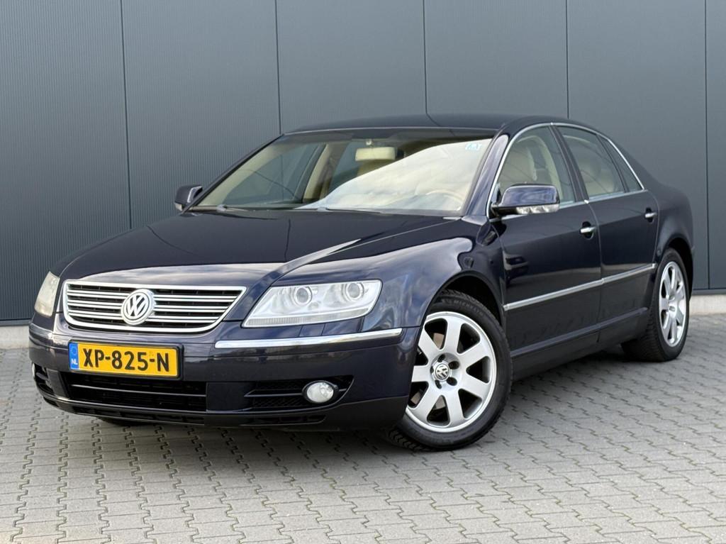 Volkswagen Phaeton 3.2 V6 5p. Leder - Xenon - Navi - Luchtve, Auto's, Volkswagen, Gebruikt, Beige, 3189 cc, Blauw