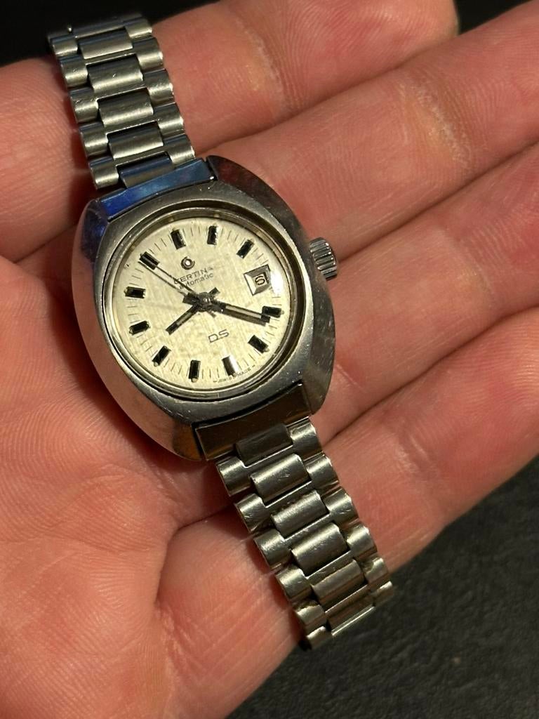 Certina Swiss automaat dames horloge. Vintage, Staal, Gebruikt, Staal, Polshorloge
