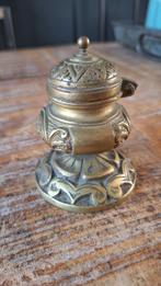 Antieke koperen inktpotje, zie foto's, Ophalen of Verzenden