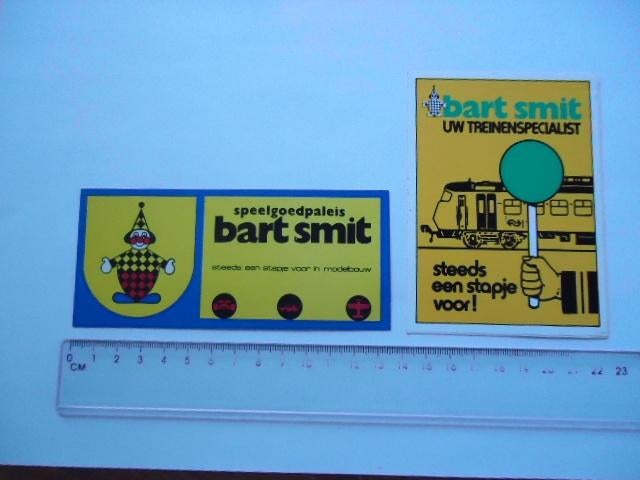 sticker oud Speelgoed bart smit volendam trein modelspoor, Verzenden, Zo goed als nieuw, Bedrijf of Vereniging
