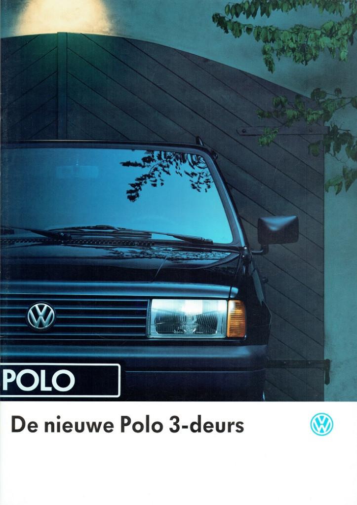 Folder Volkswagen Polo 3-deurs (1990), Verzenden, Gelezen, Volkswagen