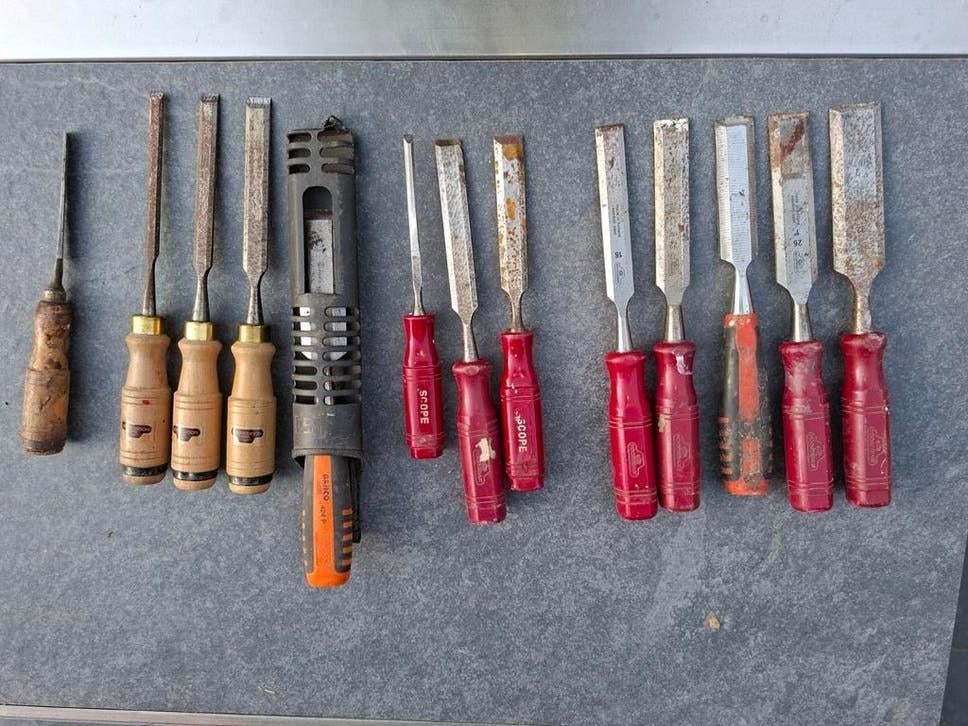 12 Houtbeitels van Nooitgedacht., Ophalen of Verzenden