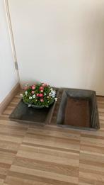 Vintage industrieel bloembakken ijzeren bakken, Ophalen, Gebruikt, Minder dan 30 cm, Rond