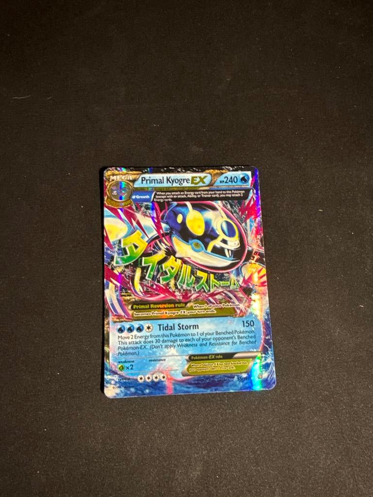 Primal Kyogre EX Pokémon Kaart - Holo, Ophalen of Verzenden, Gebruikt, Losse kaart, Foil