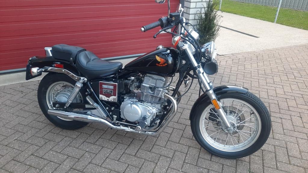 Prachtige honda rebel 450 zwart #14.000 mls # plaaatje ## a2, Motoren, 450 cc, Japan, Chopper, Onbekend
