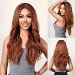 Pruik lang haar koper rood zonder pony model 9007, Sieraden, Tassen en Uiterlijk, Uiterlijk | Haarverzorging, Ophalen of Verzenden