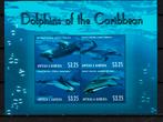 ANTIGUA PF BLOK DOLFIJNEN DOLPHINS ZEELEVEN ZEEZOOGDIEREN 2, Ophalen of Verzenden, Postfris, Dier of Natuur